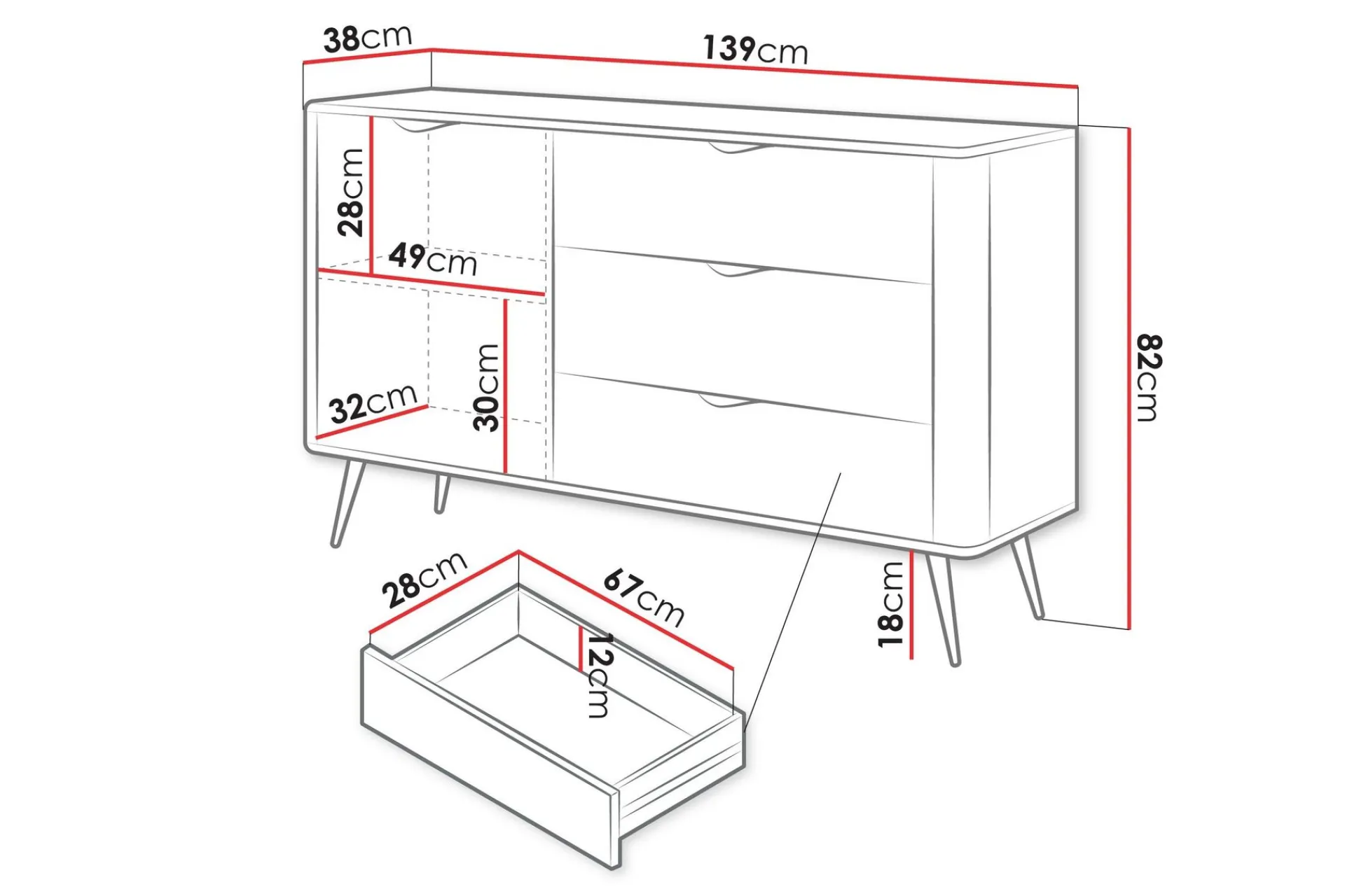 Forba Kommode 138 cm