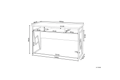 Kontorbord-Forresa Skrivebord 120 cm med Oppbevaringshylle Tre/Natur