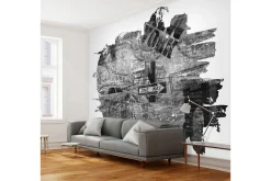 Tapeter-Fototapet Black-And-White New York Collage 250x193