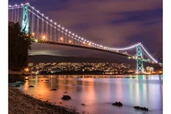 Tapeter-Fototapet Lions Gate Bridge Vancouver Canada 250x193