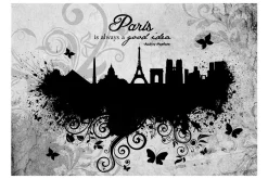 Tapeter-Fototapet Paris Is Always A Good Idea B&W 150x105