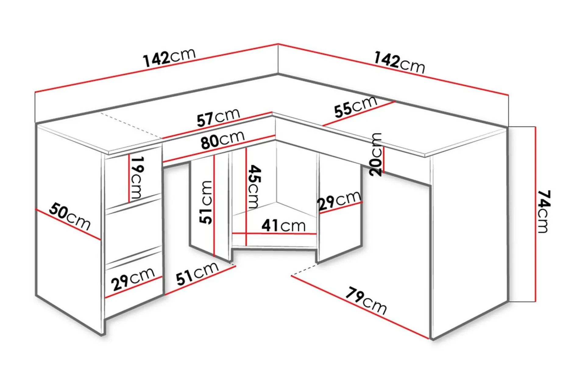 Fotyn Skrivebord 142 cm
