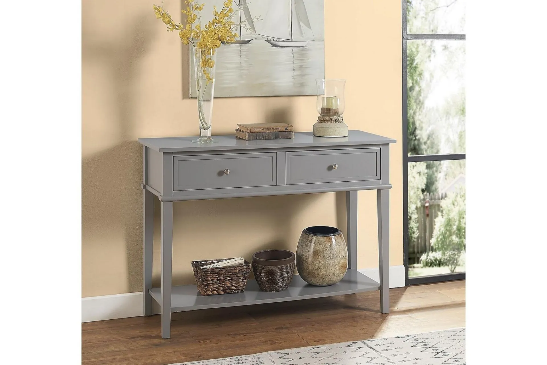 Dorel Home Gangbord|Avlastningsbord-Franklin Konsollbord 104 cm Grå Grey