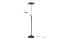 Trio Lighting Stuelampe|Soveromslampe-Franklin LED-Gulvlampe Uplighter Antrasitt Antracit