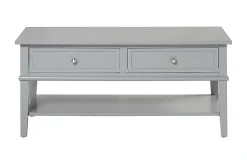 Dorel Home Franklin Sofabord 105 cm med Oppbevaringshylle + 2 Skuffer G