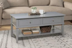 Dorel Home Franklin Sofabord 105 cm med Oppbevaringshylle + 2 Skuffer G