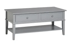 Dorel Home Franklin Sofabord 105 cm med Oppbevaringshylle + 2 Skuffer G