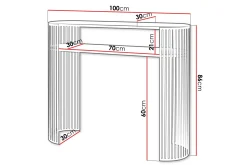 Gangbord|Avlastningsbord-Friend Konsollbord 100 cm Svart