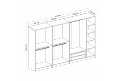 Garderober & Garderobesystem-Fruitland Garderobe 315 cm Antracit