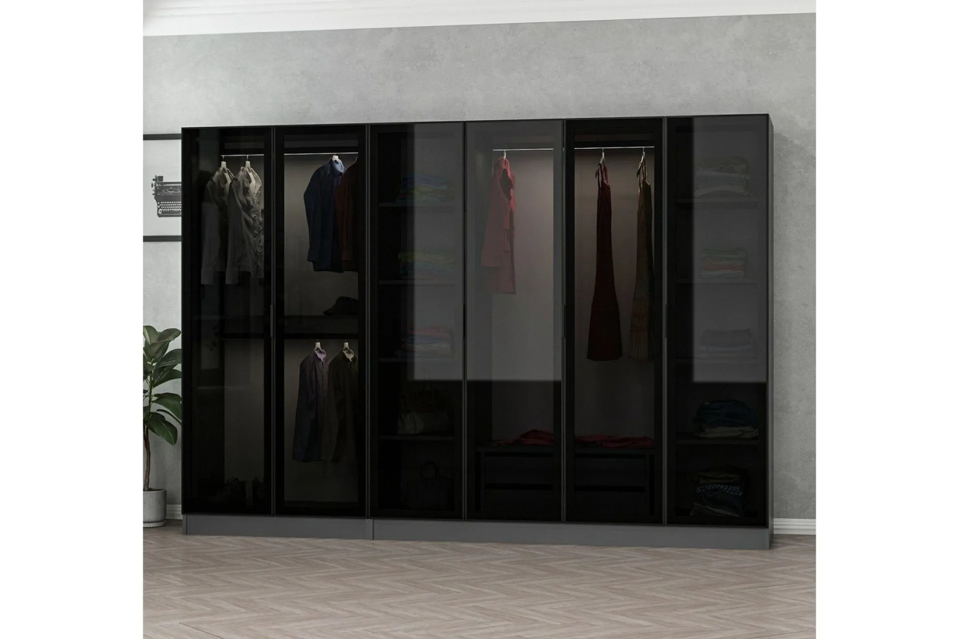 Garderober & Garderobesystem-Fruitland Garderobe 270 cm Antracit