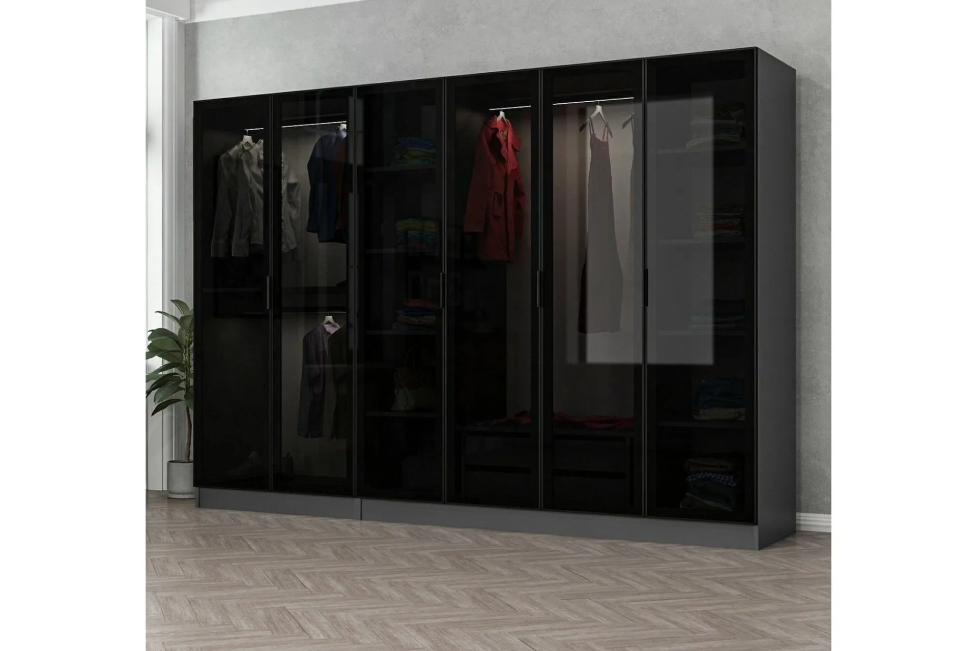 Garderober & Garderobesystem-Fruitland Garderobe 270 cm Antracit