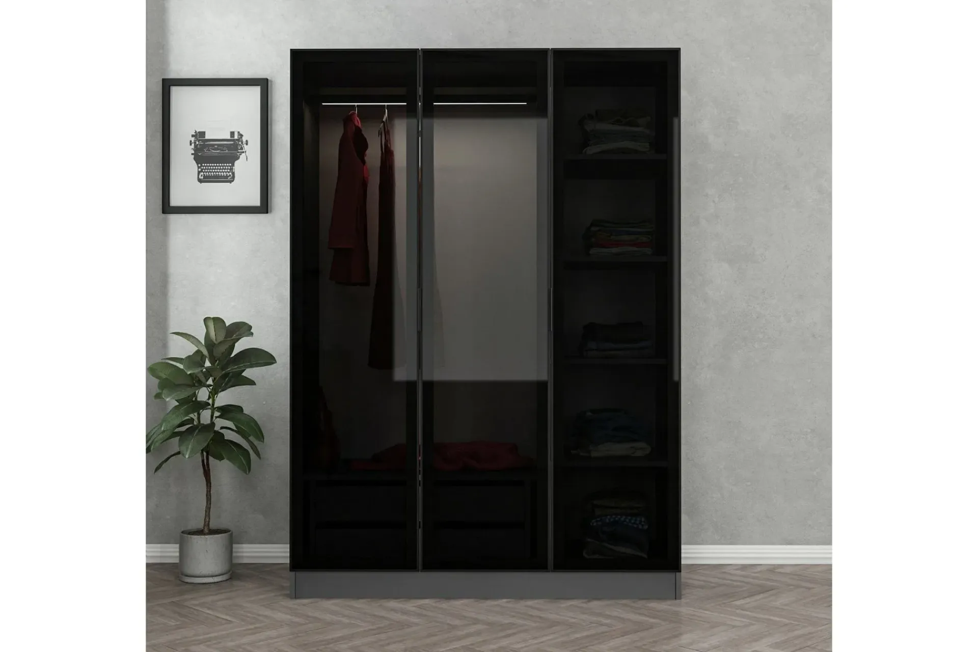 Garderober & Garderobesystem-Fruitland Garderobe 135 cm Antracit