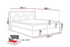 Frusci Kontinentalseng 120x200 + Overmadrass