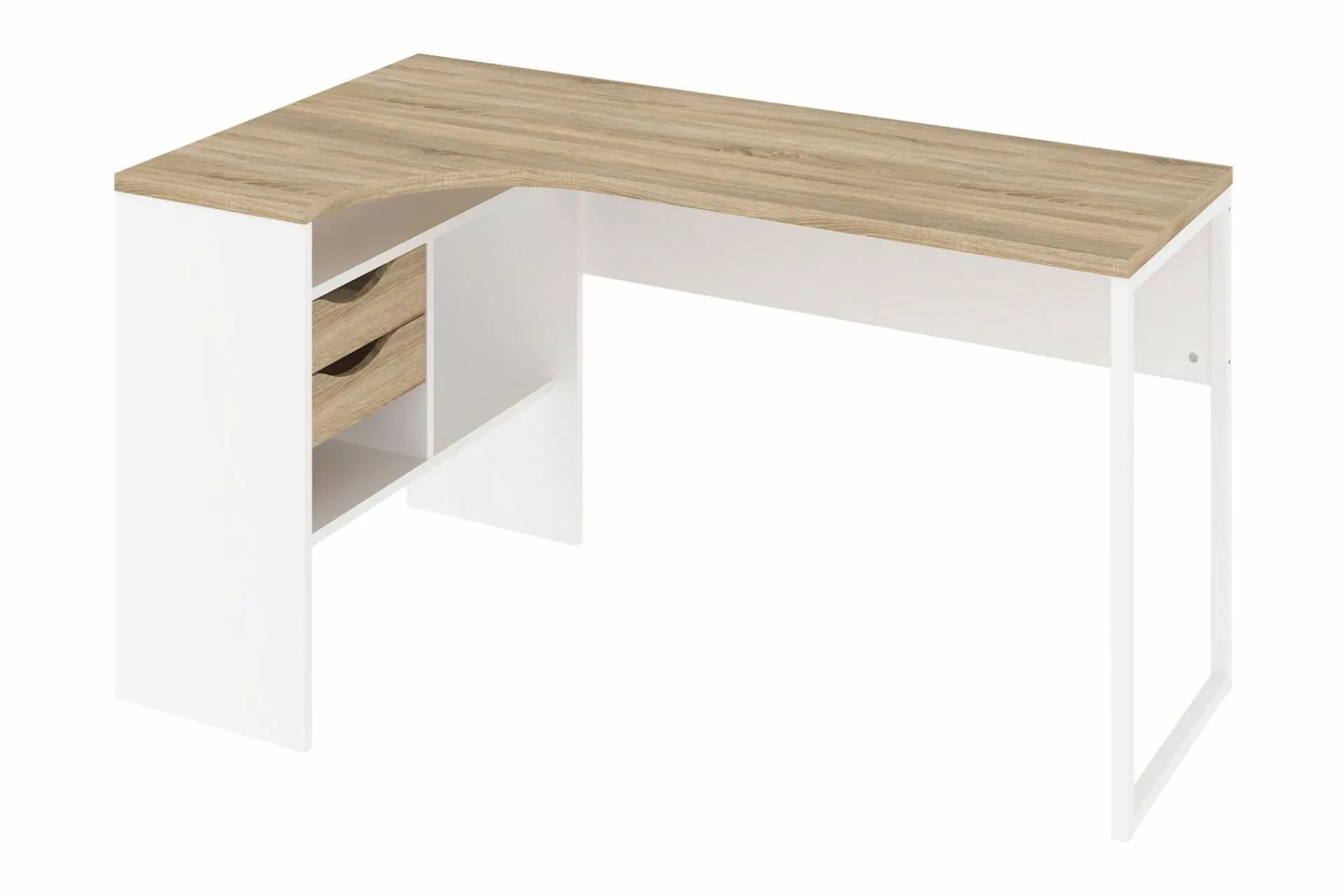 Tvilum Function Plus Hjørneskrivebord 145cm m Oppbevaring Skuffer+H