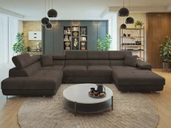 Sovesofaer-Gabina 5-seters U-formet sovesofa med divan og sjeselong Lumo 40