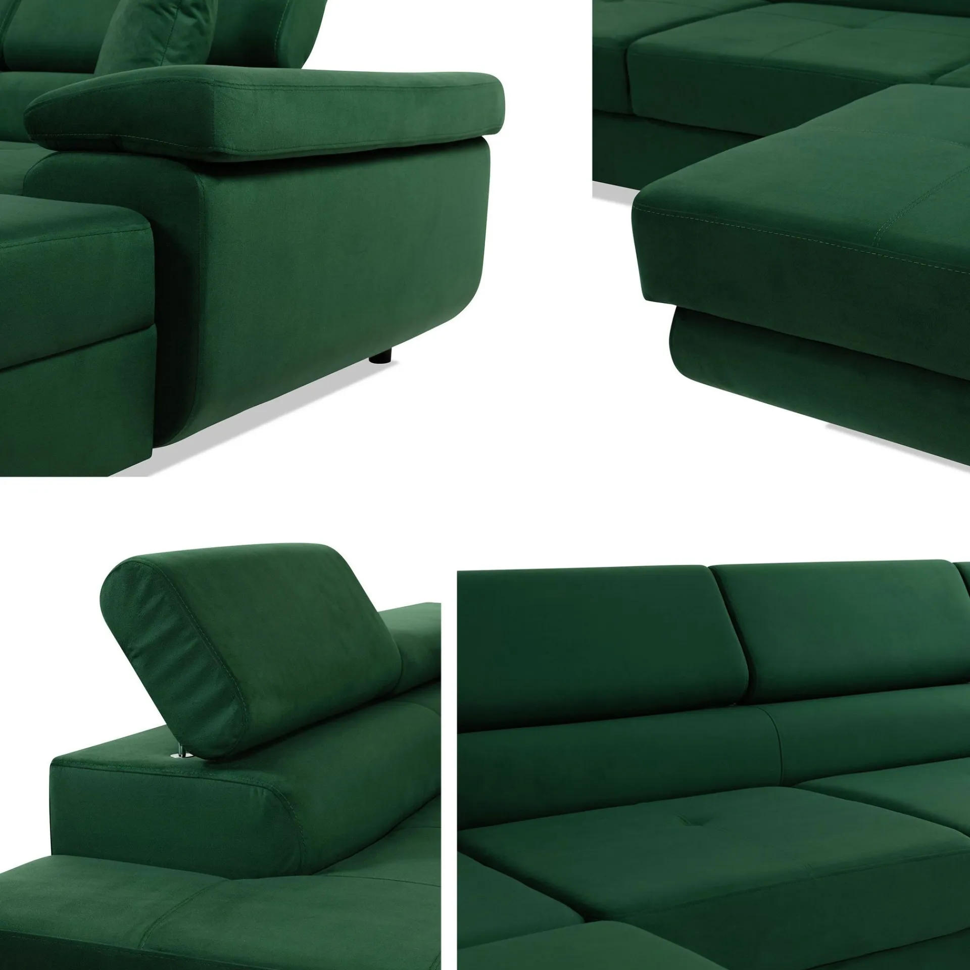 Sovesofaer-Gabina 5-seters U-formet sovesofa med divan og sjeselong Lumo 40