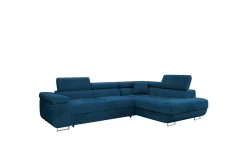 Sofa Med Sjeselong-Gabina Sofa med Sjeselong 3-seter Blå