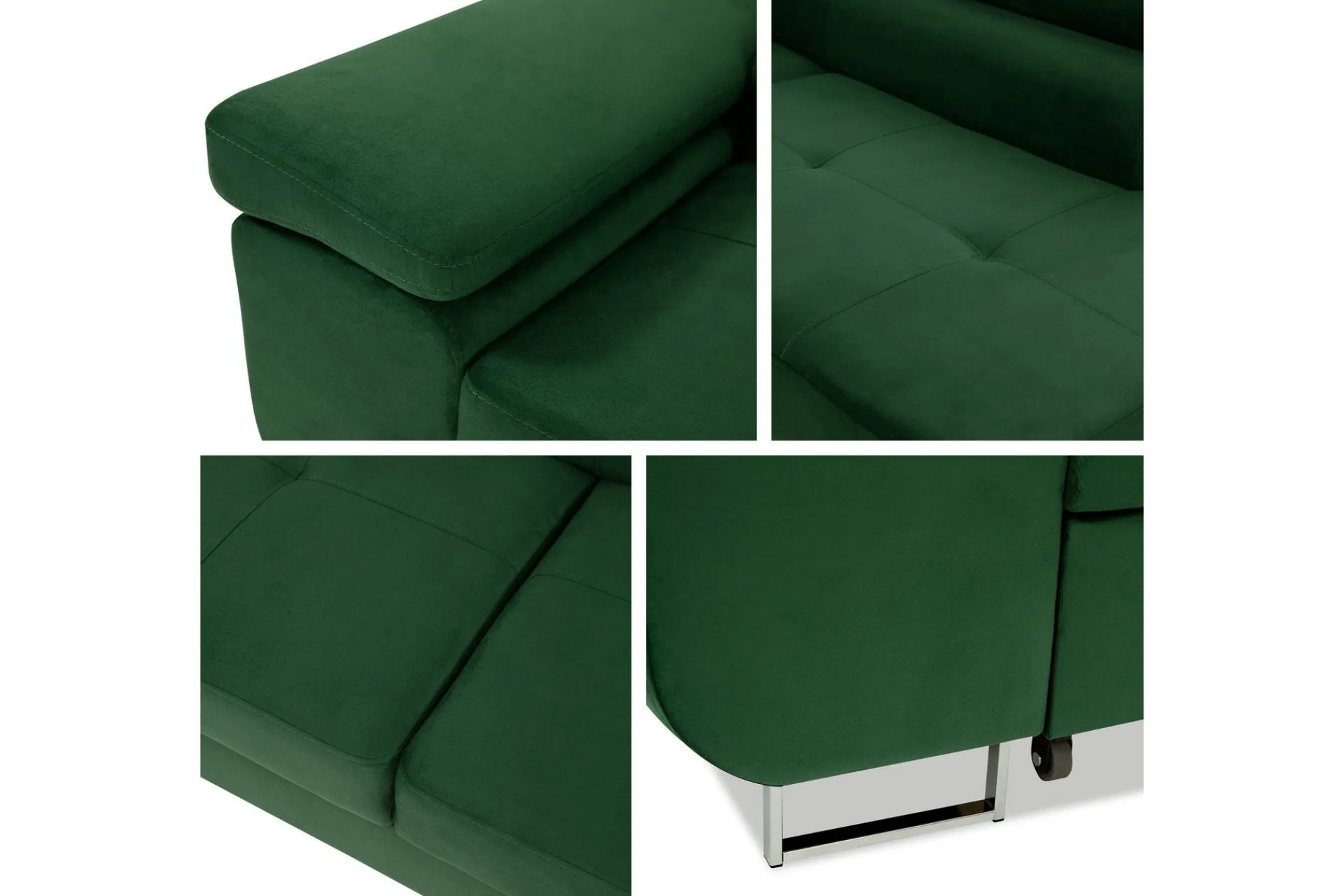 Sofa Med Sjeselong-Gabina Sofa med Sjeselong 3-seter Blå