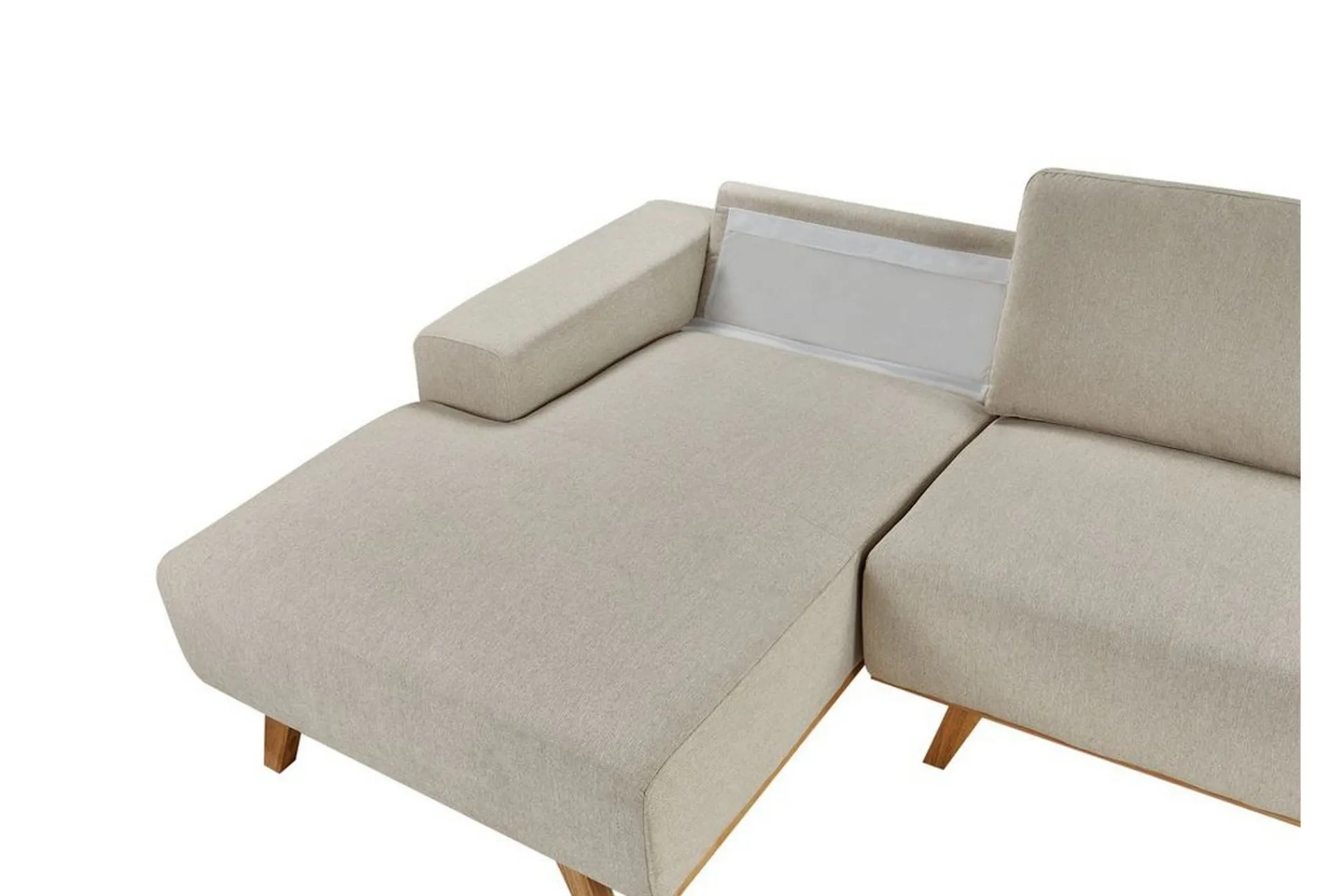 Hjørnesofa-Gaines Hjørnesofa 3-seter Beige,Lett ved