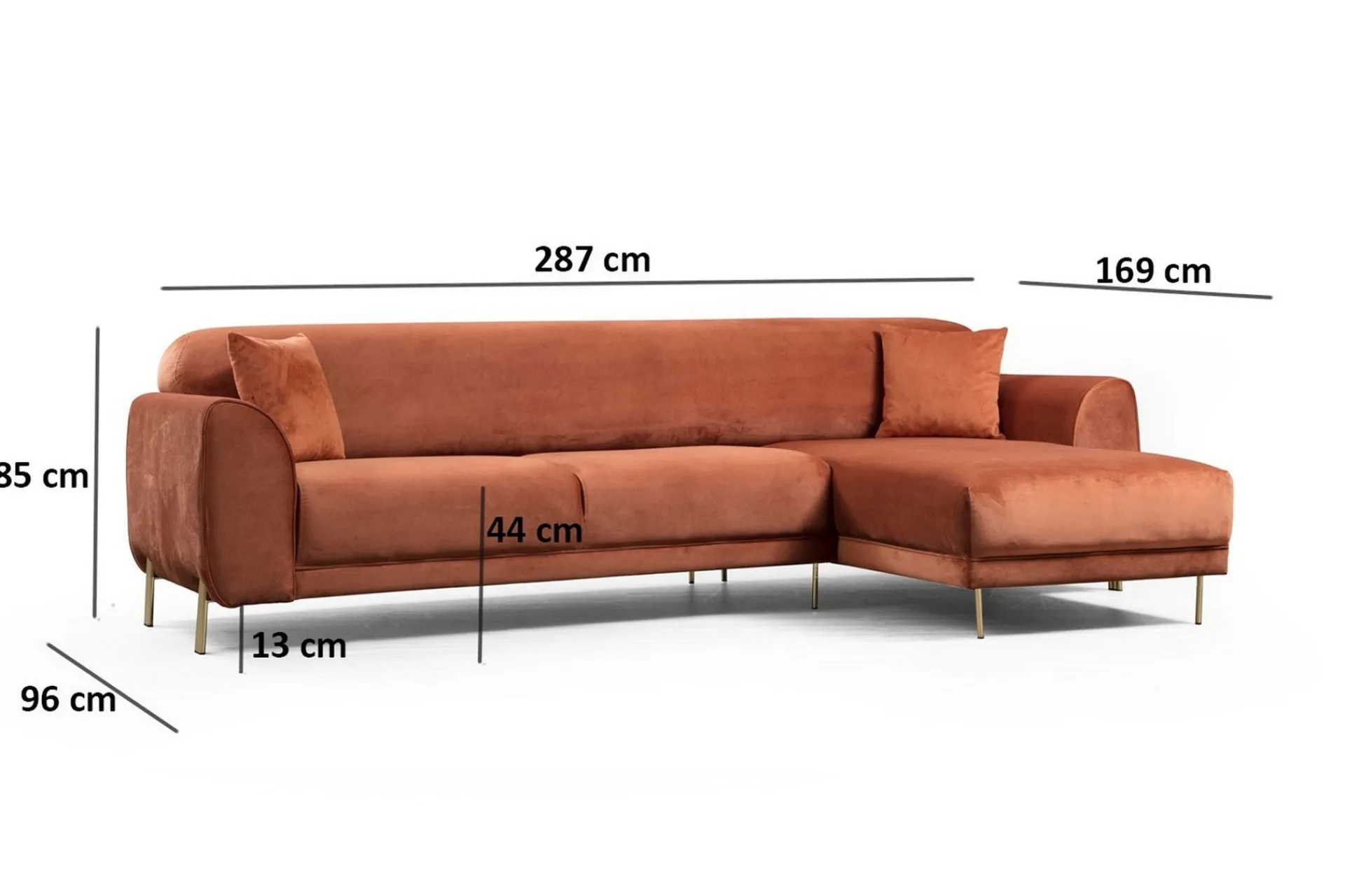 Velour Sofa & Fløyel Sofa-Gajanejos Divansovesofa Brun