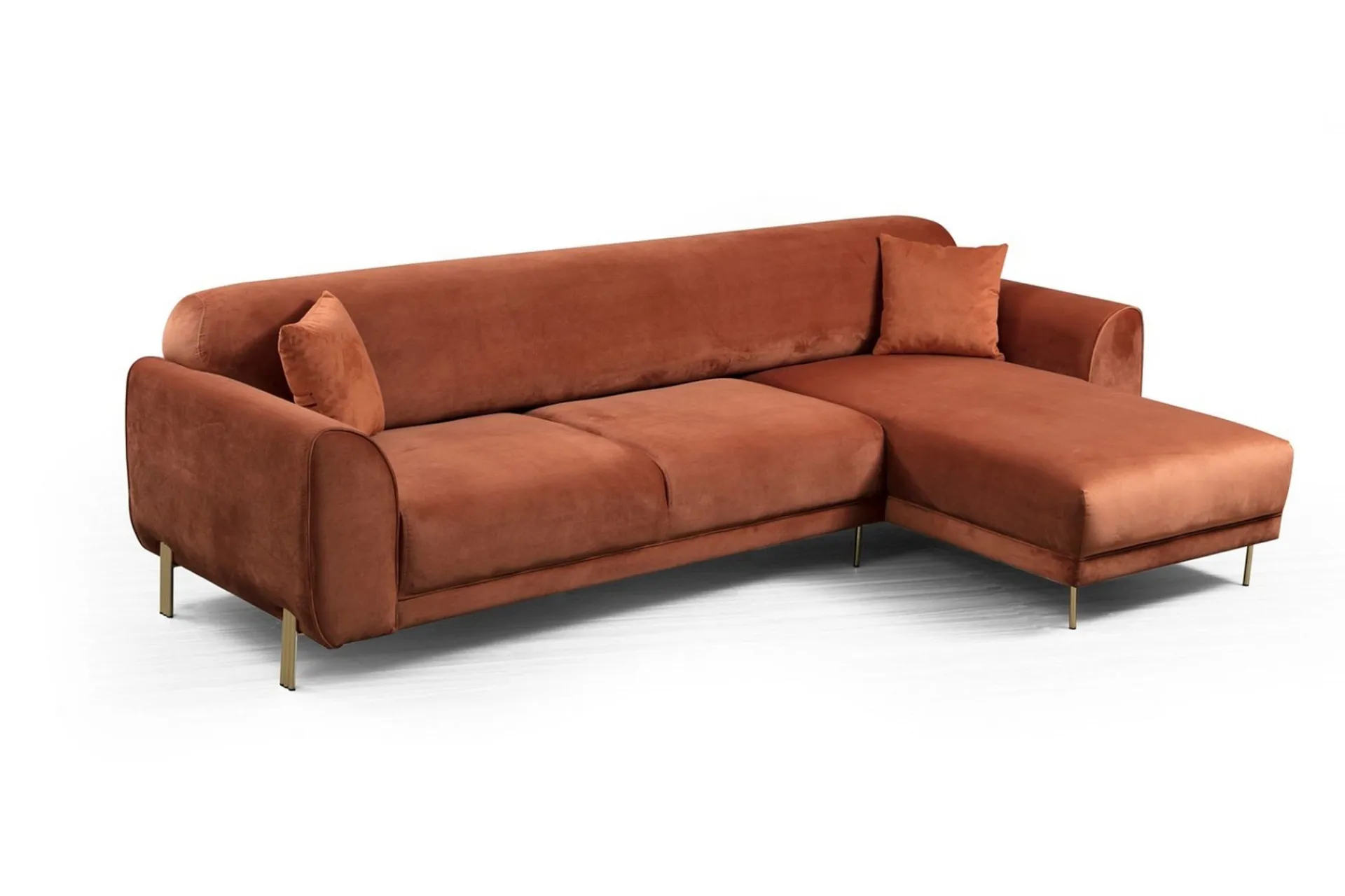 Velour Sofa & Fløyel Sofa-Gajanejos Divansovesofa Brun