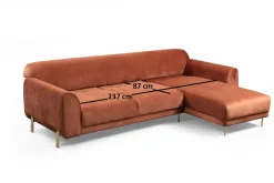 Velour Sofa & Fløyel Sofa-Gajanejos Divansovesofa Brun