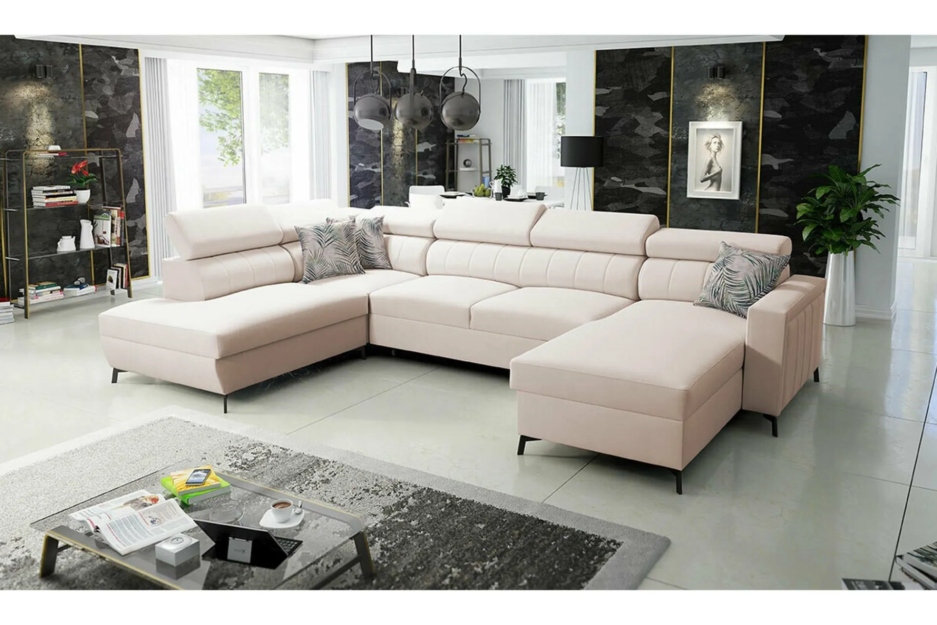 Galbally 5-sits Hörnbäddsoffa