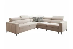 Sofa Med Sjeselong|Velour Sofa & Fløyel Sofa-Galbally 4-sits Hörnbäddsoffa Beige