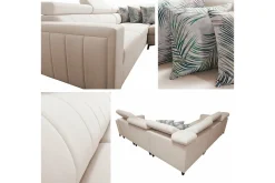 Sofa Med Sjeselong|Velour Sofa & Fløyel Sofa-Galbally 4-sits Hörnbäddsoffa Beige