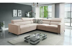 Sofa Med Sjeselong|Velour Sofa & Fløyel Sofa-Galbally 4-sits Hörnbäddsoffa Beige