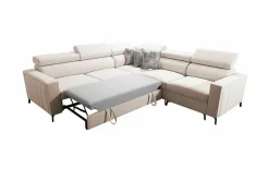 Sofa Med Sjeselong|Velour Sofa & Fløyel Sofa-Galbally 4-sits Hörnbäddsoffa Beige