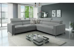 Sofa Med Sjeselong|Velour Sofa & Fløyel Sofa-Galbally 4-sits Hörnbäddsoffa Ljusgrå Lysegrå