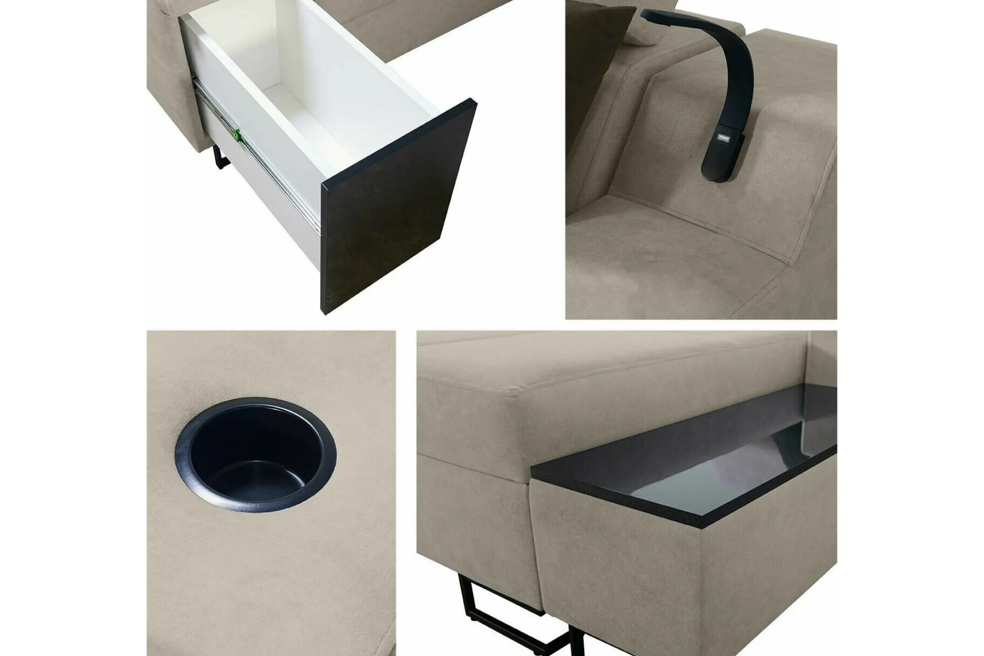 Hjørnesofa-Galbally 5-sits Hörnsoffa Beige