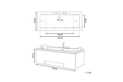 Baderom-Galley Boblebadekar 170 cm Hvit