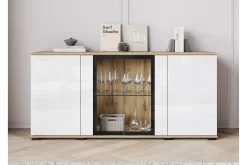 Sideboard & Skjenker-Gammel Skjenk 150x40 cm Svart