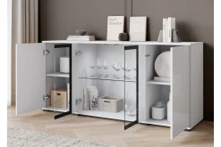 Sideboard & Skjenker-Gammel Skjenk 150x40 cm Svart