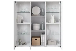 Sideboard & Skjenker-Gammelt Highboard Brun,Hvit