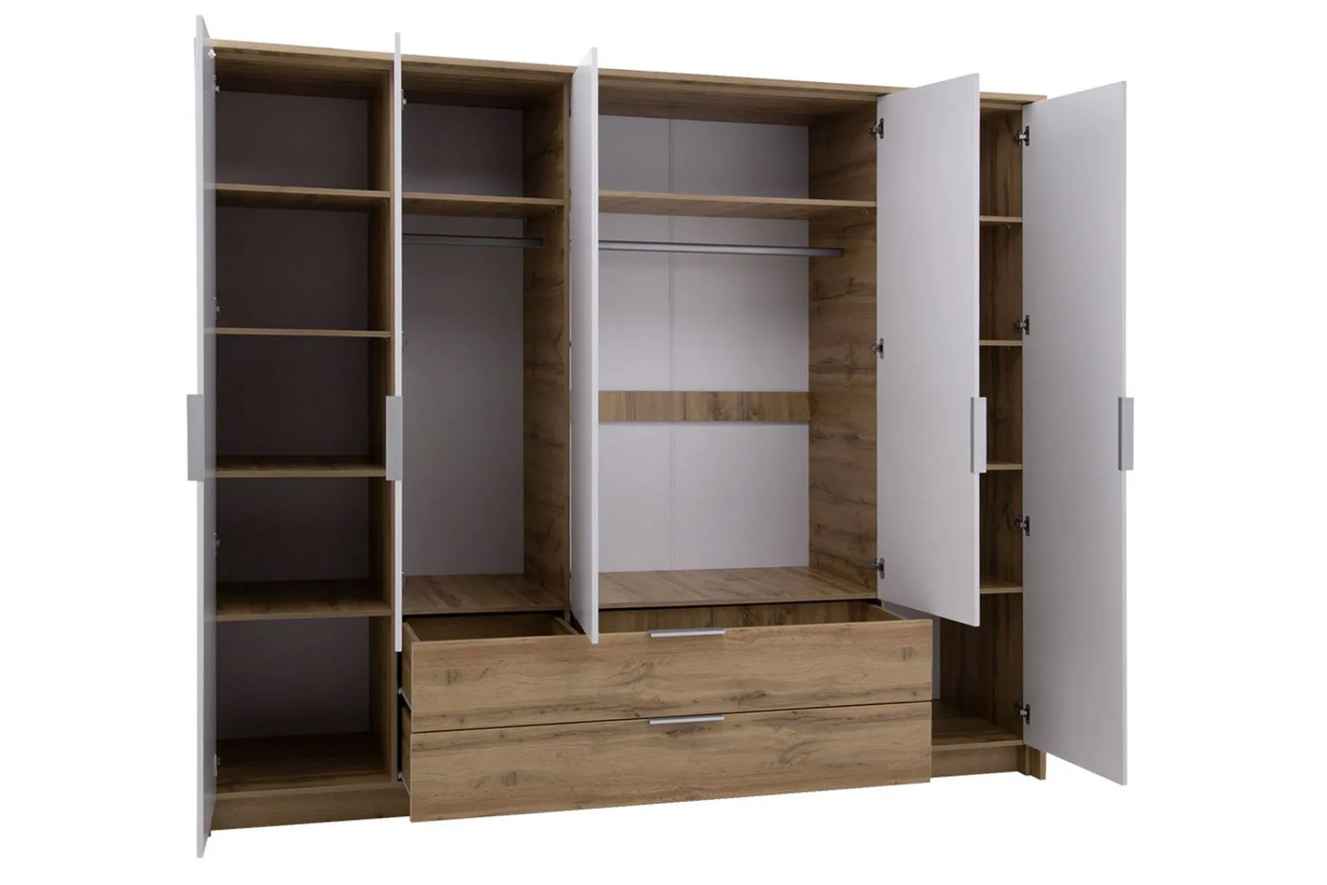 Garderober & Garderobesystem-Garderobe Hvit,Eik