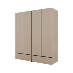 Garderober & Garderobesystem-Garderobe Cross S 4 Dører med 2 Skuffer Svart