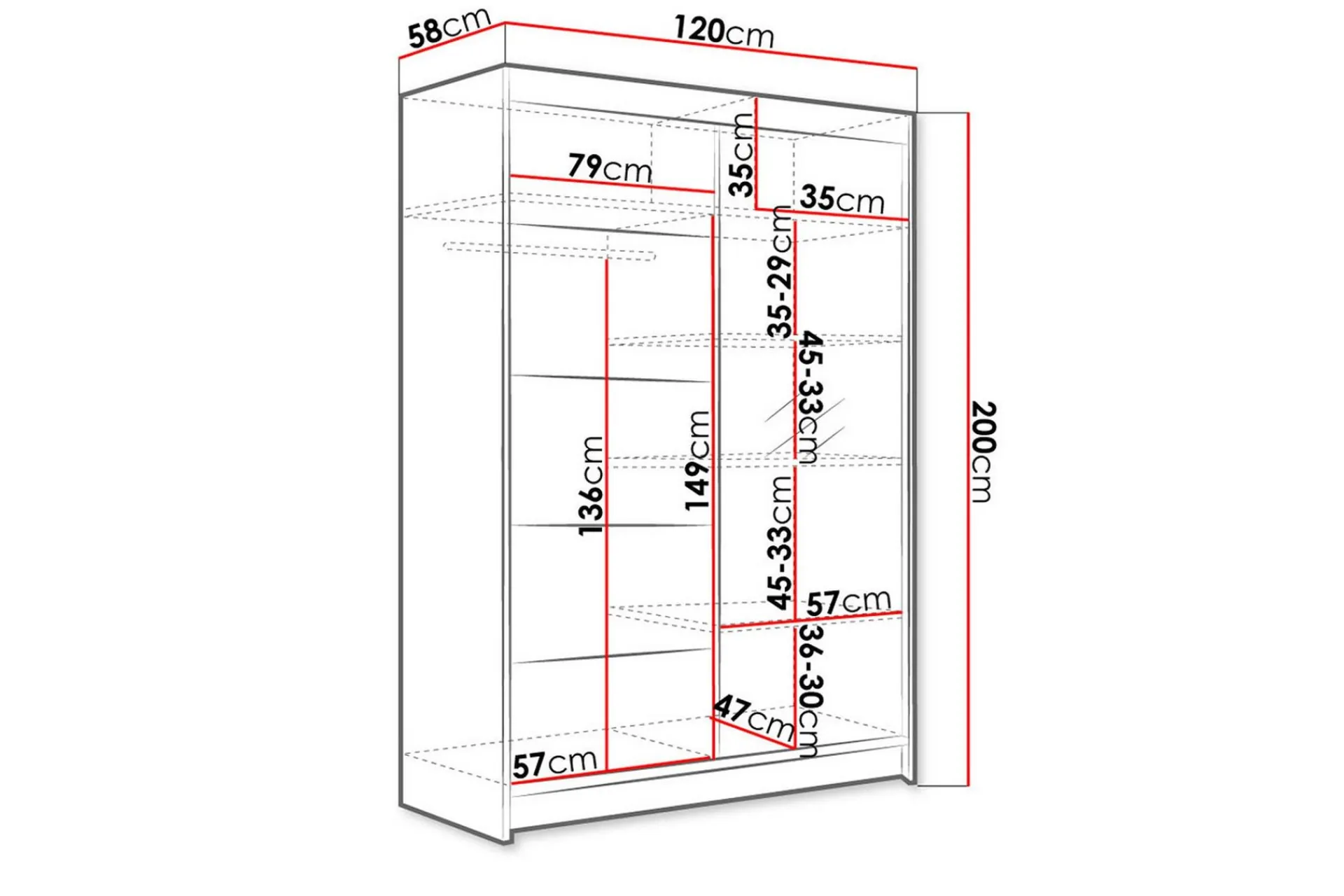 Garderobe + LED