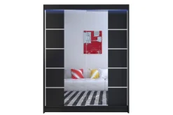 Garderober & Garderobesystem-Garderobe + LED Svart