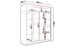 Garderober & Garderobesystem-Garderobe + LED Svart