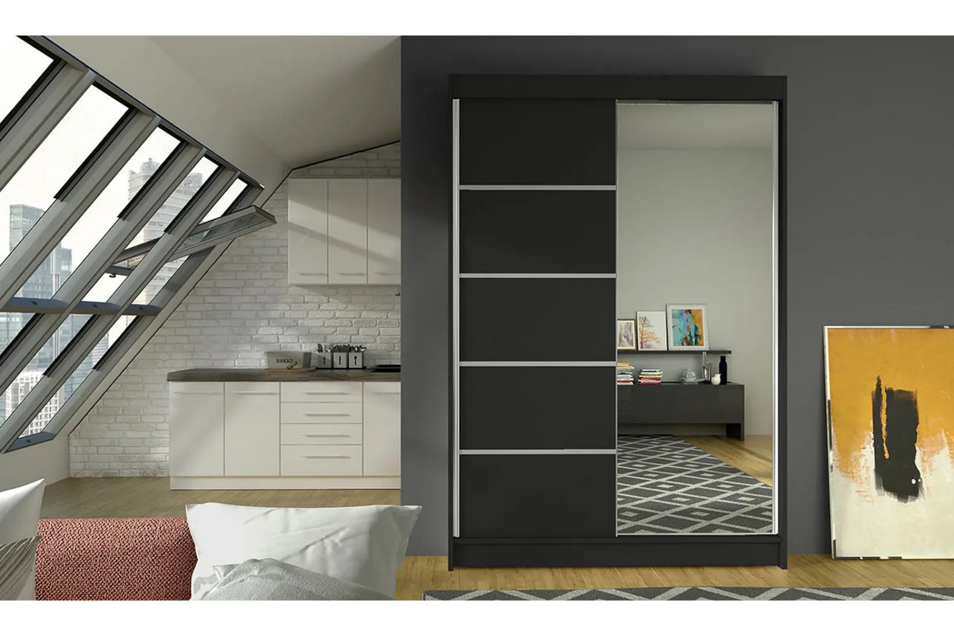 Garderobe Lino LED-belysning