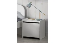 Møbelsett Til Soverom-Garderobe med seng nattbord skrivebord Kiddy Hvit