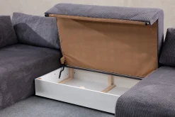 Sofa Med Sjeselong-Gaudir 4-seters Sofa med Divan Antracit