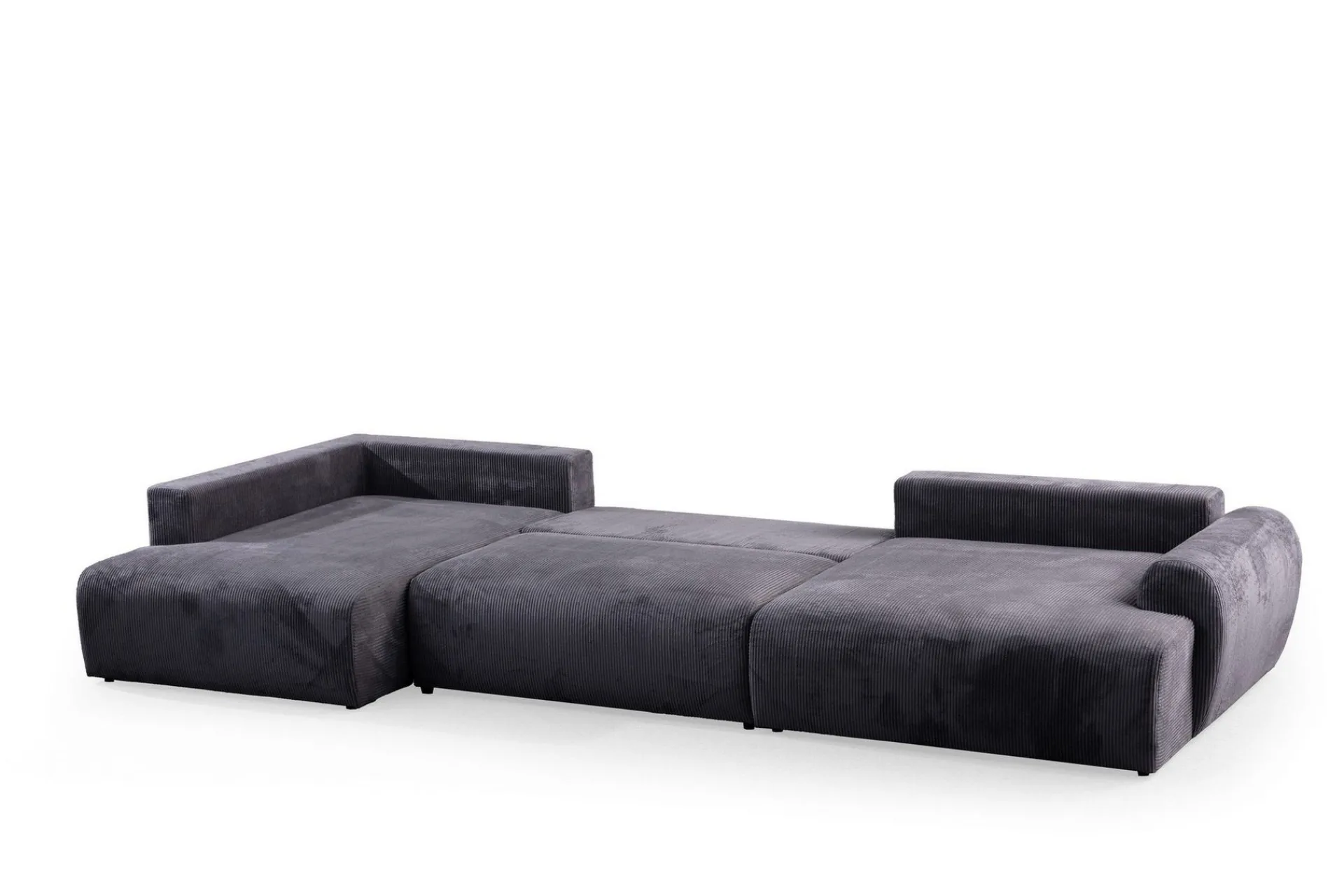 Sofa Med Sjeselong-Gaudir 4-seters Sofa med Divan Antracit