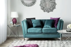 Velour Sofa & Fløyel Sofa-Gaula Sofa 2-4 Seter Blå