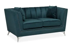 Velour Sofa & Fløyel Sofa-Gaula Sofa 2-4 Seter Blå