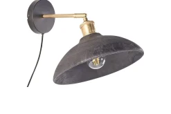 Nattbordslampe-Gavdo Vegglampe E27 Svart,Messing