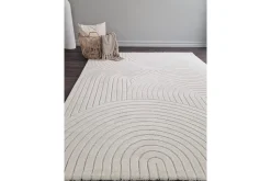 KM Home Moderne Tepper-Genova Friezeteppe 280x380 cm Hvit